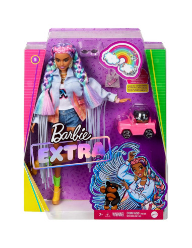 Muñeca Barbie Extra con accesorios y cachorro - Mattel