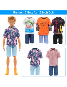 Lote 12 Ropa Formal para Muñecos Miunana 30 cm - 5 Conjuntos 2