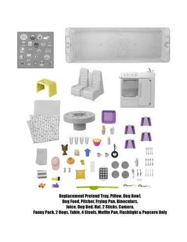 Piezas de Repuesto Barbie HCD46 - Utensilios de Cocina y Camping