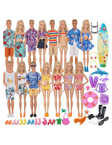 89 Piezas Ropa y Accesorios para Muñecos 30 y 29 cm ZTWEDEN