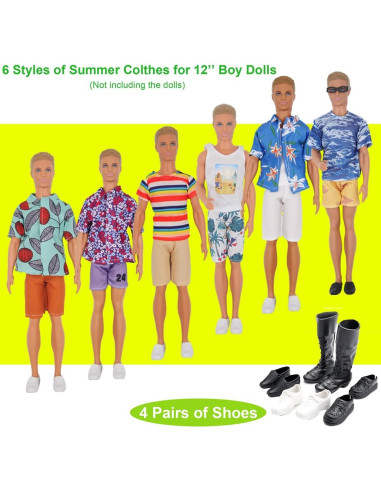 89 Piezas Ropa y Accesorios para Muñecos 30 y 29 cm ZTWEDEN