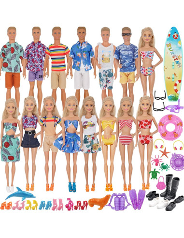 89 Piezas Ropa y Accesorios para Muñecos 30 y 29 cm ZTWEDEN