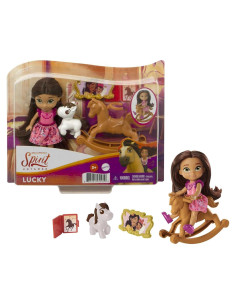 Muñeca Lucky Spirit Untamed Mattel 10.16 cm 5 Juntas Móviles