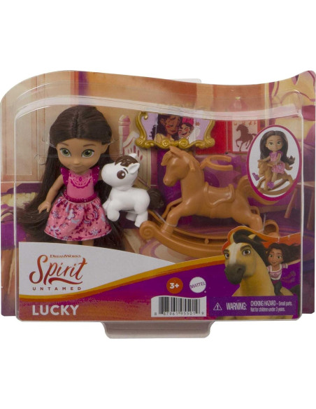 Muñeca Lucky Spirit Untamed Mattel 10.16 cm 5 Juntas Móviles