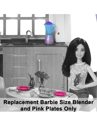 Piezas de Repuesto Barbie Hello Dreamhouse DPX21 - Licuadora y Platos