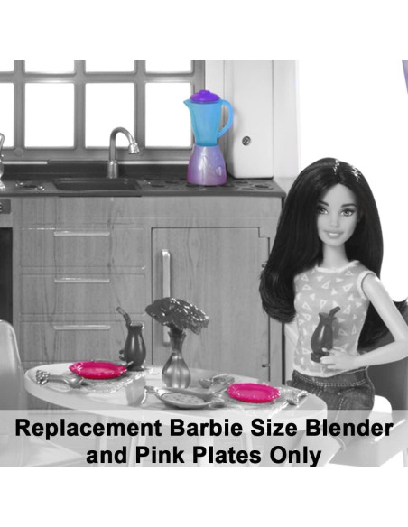 Piezas de Repuesto Barbie Hello Dreamhouse DPX21 - Licuadora y Platos