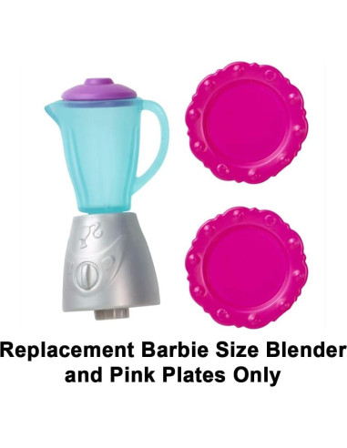 Piezas de Repuesto Barbie Hello Dreamhouse DPX21 - Licuadora y Platos