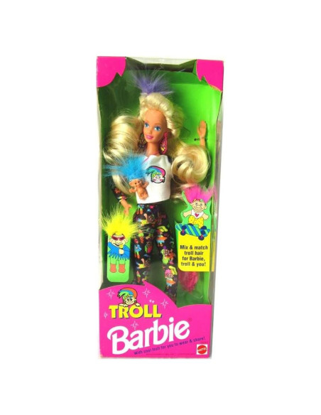 Muñeca Barbie Troll 1992 con Mini Troll Mattel