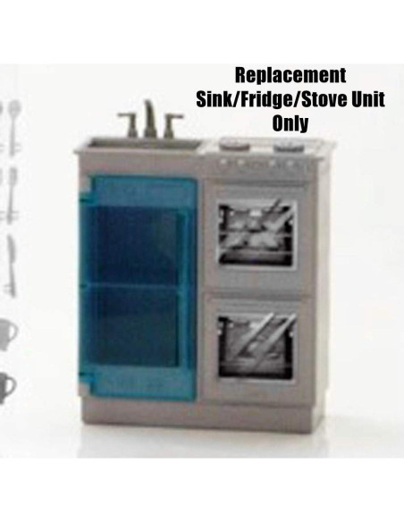 Pieza de Repuesto Barbie 3-en-1 DreamCamper GHL93 - Fregadero, Refrigerador y Estufa
