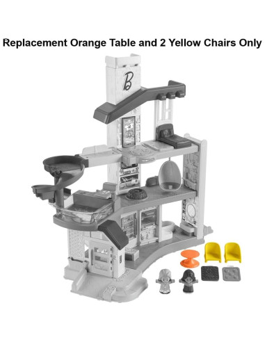 Piezas de Repuesto Fisher-Price Little People HCF61 - Mesa Naranja y 2 Sillas Amarillas