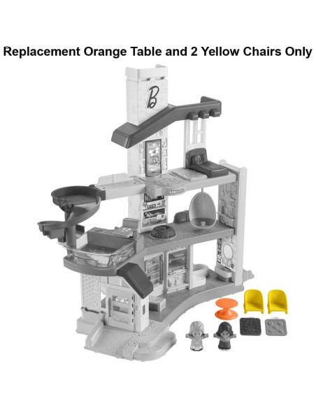 Piezas de Repuesto Fisher-Price Little People HCF61 - Mesa Naranja y 2 Sillas Amarillas