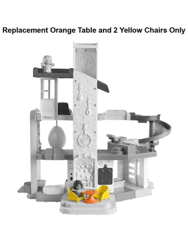 Piezas de Repuesto Fisher-Price Little People HCF61 - Mesa Naranja y 2 Sillas Amarillas