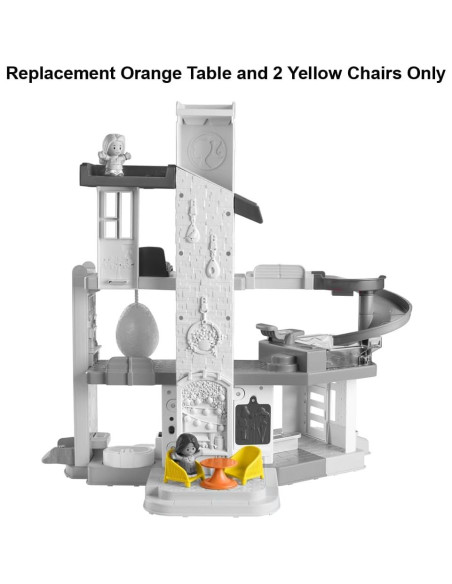 Piezas de Repuesto Fisher-Price Little People HCF61 - Mesa Naranja y 2 Sillas Amarillas