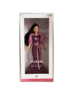 Muñeca Barbie Coleccionista Zodiaco Escorpio 35.1x17x7.1cm