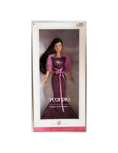 Muñeca Barbie Coleccionista Zodiaco Escorpio 35.1x17x7.1cm