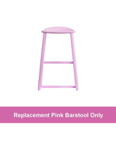 Taburete de Bar Rosa de Reemplazo para Casa de Muñecas Barbie HMX10