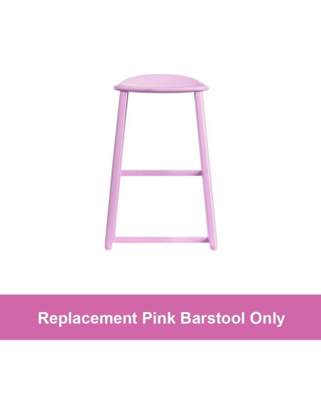 Taburete de Bar Rosa de Reemplazo para Casa de Muñecas Barbie HMX10