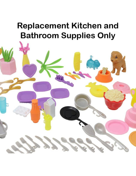 Piezas de Repuesto Barbie Dreamhouse HMX10 - Cocina y Baño