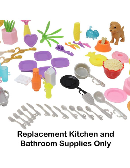 Piezas de Repuesto Barbie Dreamhouse HMX10 - Cocina y Baño