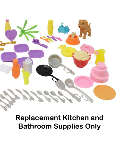 Piezas de Repuesto Barbie Dreamhouse HMX10 - Cocina y Baño