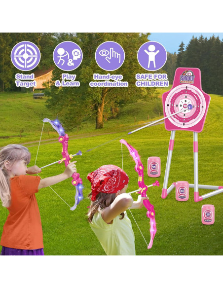 Conjunto de Arco y Flecha SpringFlower 2 con Luz LED