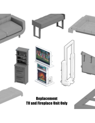 Piezas de Repuesto Barbie Casa de Ensueño - Televisión y Chimenea