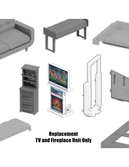 Piezas de Repuesto Barbie Casa de Ensueño - Televisión y Chimenea