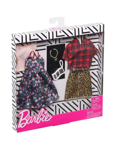 Ropa para Muñeca Barbie - 2 Conjuntos y 2 Accesorios