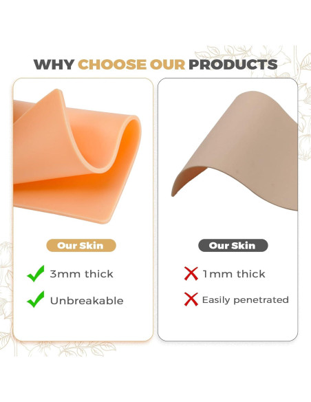 15 Piezas Piel de Tatuaje Falsa SHATGYI 3mm Doble Cara