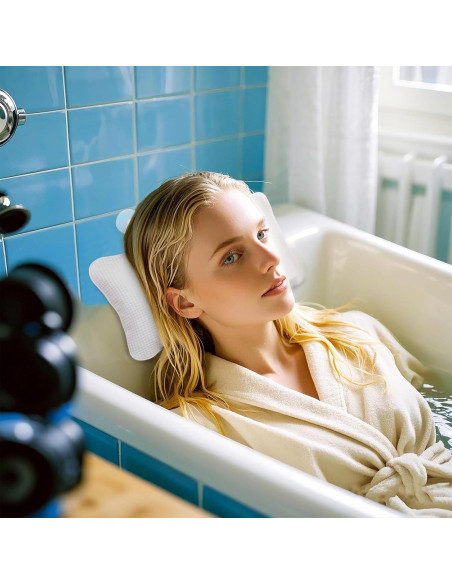 Almohada Inflable EORTA para Bañera con Ventosas 35x20cm