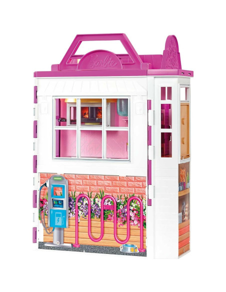 Conjunto de Juego Restaurante Barbie HBB91 con Muñeca y 30 Piezas