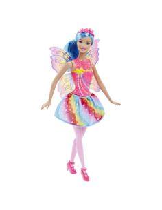 Muñeca Hada Barbie Arcoíris con Alas y Accesorios