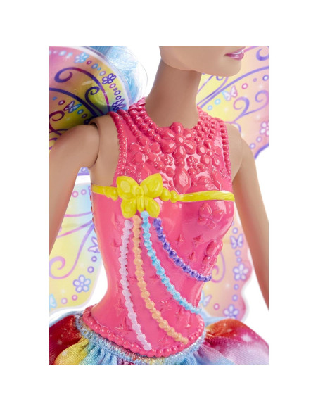 Muñeca Hada Barbie Arcoíris con Alas y Accesorios
