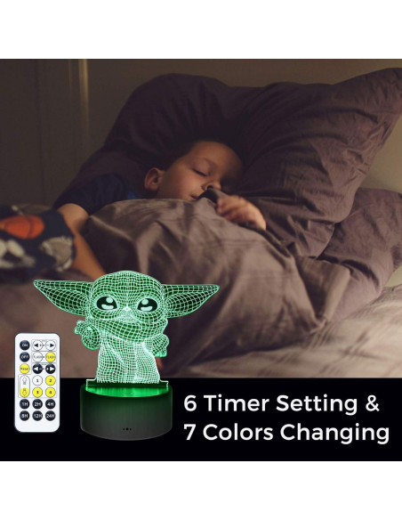 Lámpara Nocturna 3D Dreamy Cubby con Control Remoto y 4 Patrones