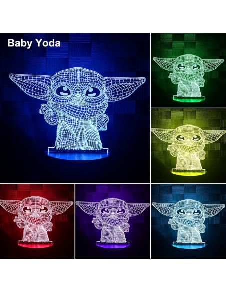 Lámpara Nocturna 3D Dreamy Cubby con Control Remoto y 4 Patrones