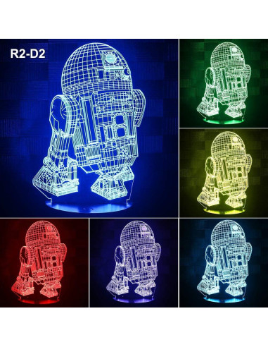 Lámpara Nocturna 3D Dreamy Cubby con Control Remoto y 4 Patrones