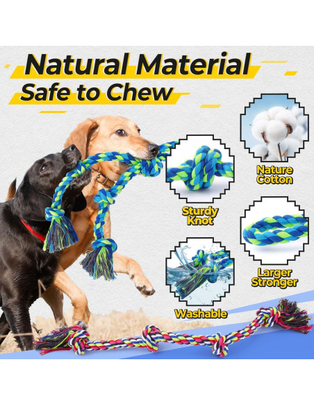 Juguetes de Cuerda para Perros Eefitoys 5 en 1 Resistentes