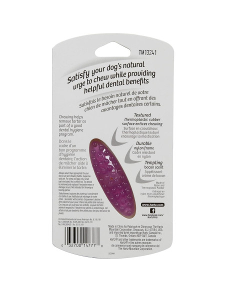 Hartz Tuff Bone Extra Pequeño Aroma a Tocino 2,54x9,91x18,29cm