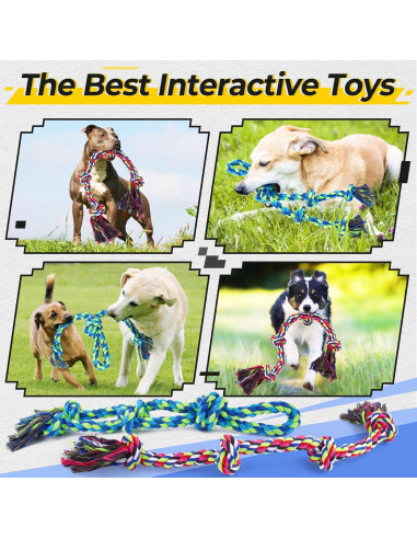Juguetes de Cuerda para Perros Eefitoys 5 en 1 Resistentes