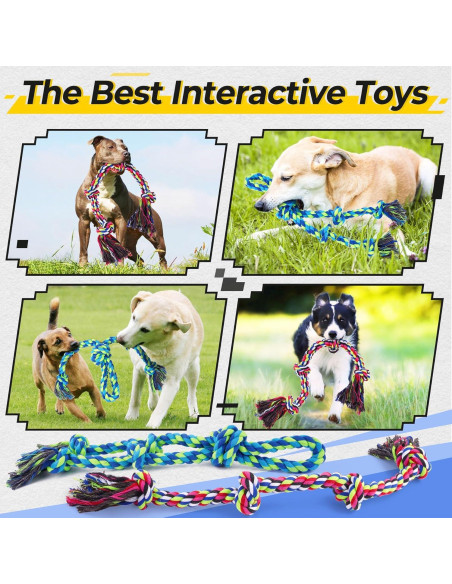 Juguetes de Cuerda para Perros Eefitoys 5 en 1 Resistentes