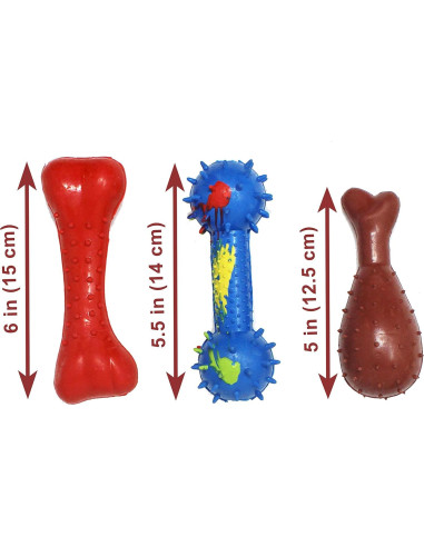 Juguete de Masticar Jalousie para Perros - 11 Piezas Multicolor