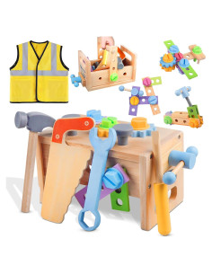 Juego de Herramientas de Madera Aliex 30 Piezas para Niños