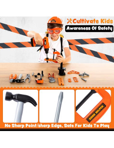 Juego de Herramientas para Niños Joyin 32 Piezas con Taladro 2