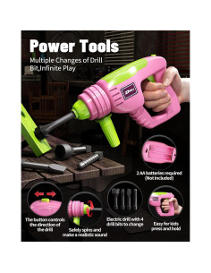 Juego de herramientas Deejoy con taladro y 45 piezas 2