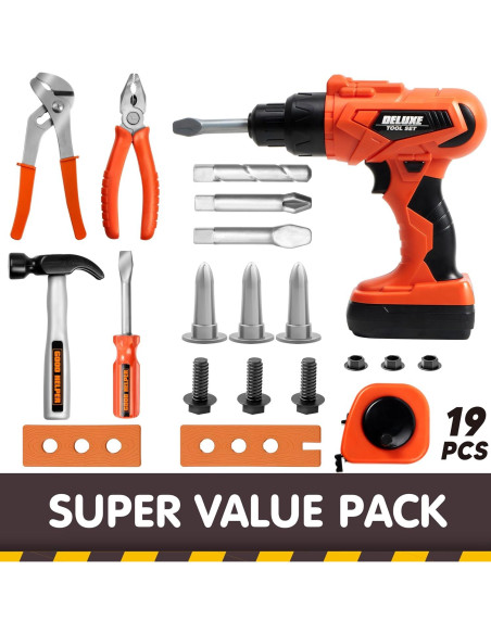 Juego de Herramientas para Niños Joyin 19 Piezas con Taladro