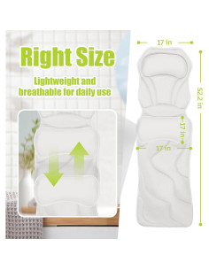 Almohada de Baño Completo Bathland 132x43 cm con Ventosas 2