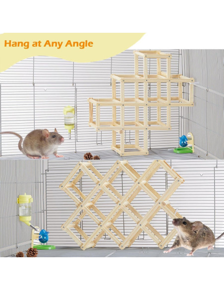 Juguete de Escalada para Ratas Jevnd Madera Natural 45.72x30.48cm