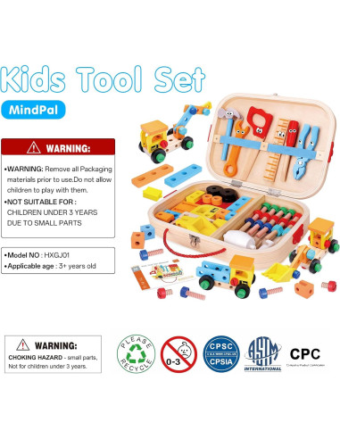 Juego de Herramientas para Niños MindPal 45 Piezas