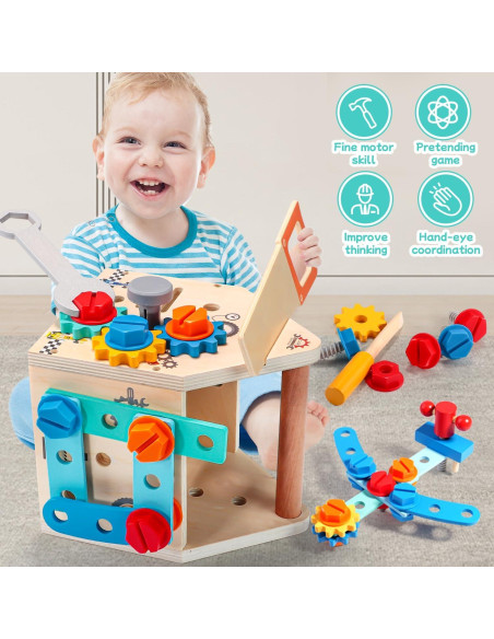 Juego de Herramientas Montessori GAIETYDIY 33 PZS Madera