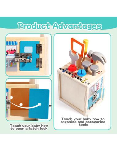 Juego de Herramientas Montessori GAIETYDIY 33 PZS Madera